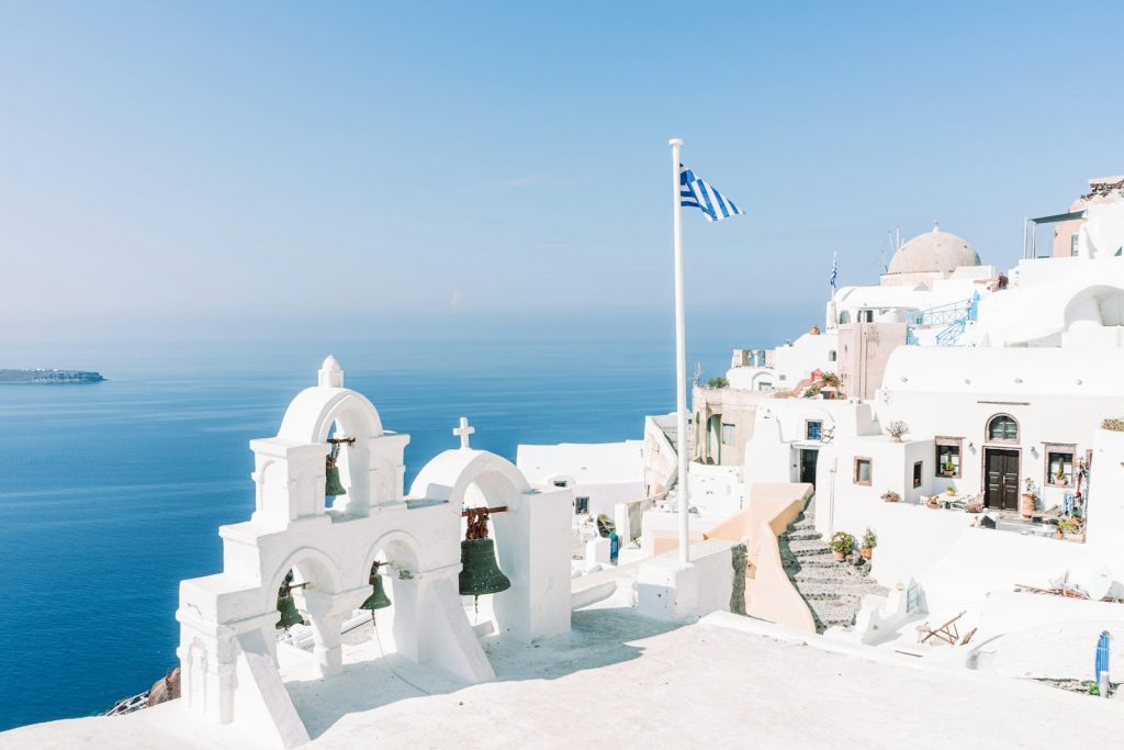 toits blanc en grece